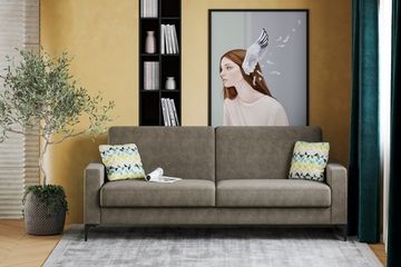 Диван-кровать Модель 047, Вивальди 5, Геометрия 69, велюр, прямой, книжка, венге