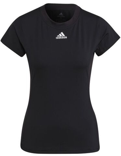 Женская теннисная футболка Adidas Primegreen Aeroready Freelift Tee W - black/white
