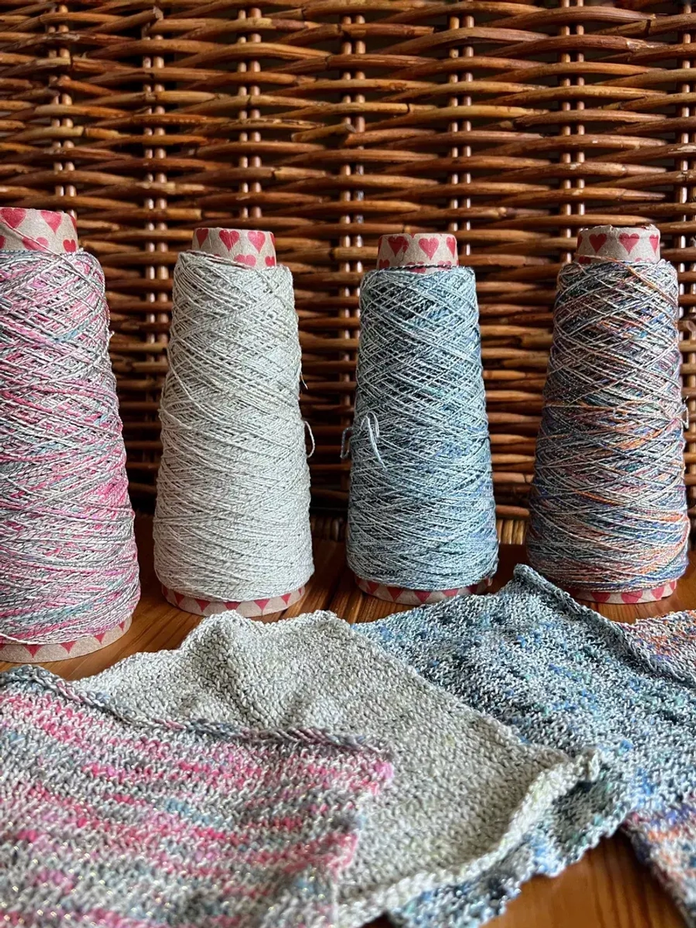 Пряжа для вязания Хлопок с люрексом