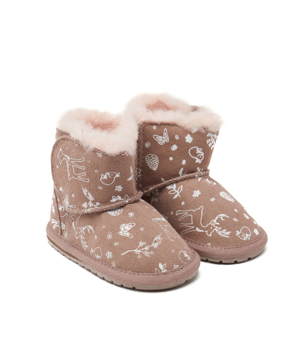 Кожаные угги woodland toddle EMU Australia - коричневый(B12765)