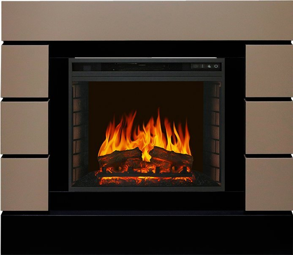 Каминокомплект Lindos - Beige Grey с очагом Vision 23 EF LED FX
