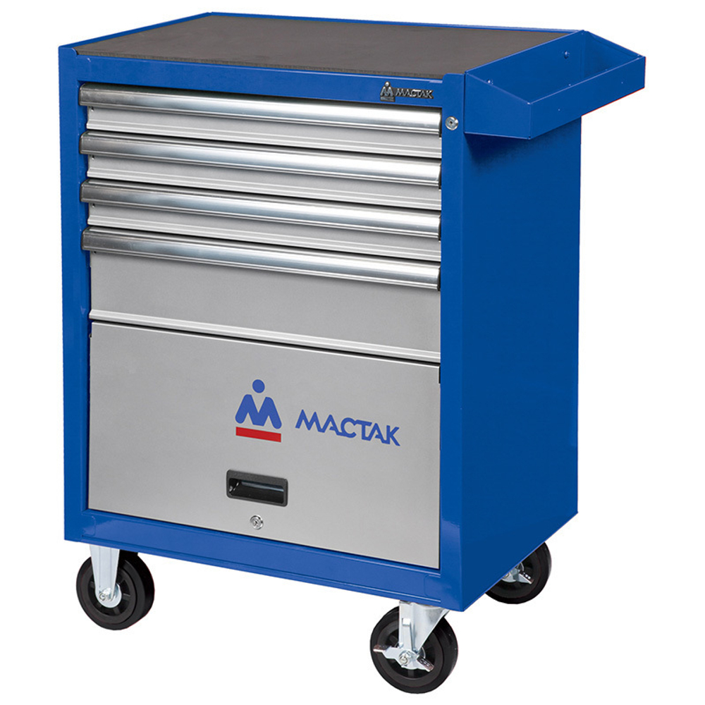 МАСТАК (522-04581MB) Тележка инструментальная серии «ОПТИМА», 4 полки и отсек, синяя