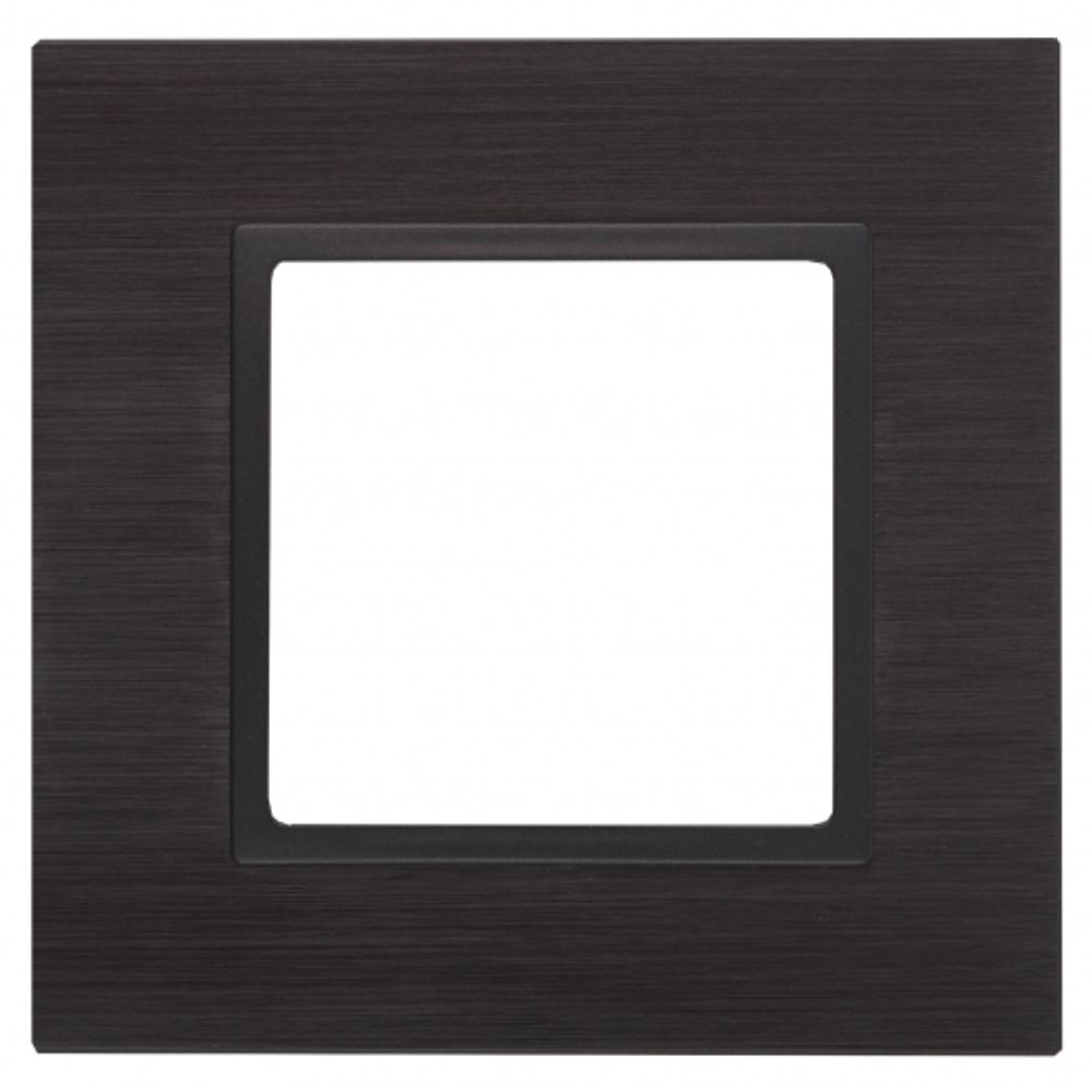 14-5201-05 ЭРА Рамка на 1 пост, металл, Эра Elegance, чёрный+антр | Elegance Черный + Антрацит