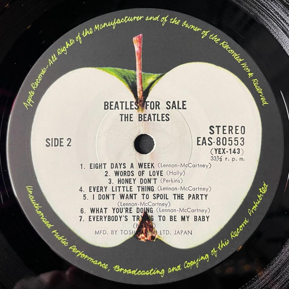 Винтажная виниловая пластинка LP The Beatles For Sa le (Japan 1976) (Obi) Eight Days A Week
