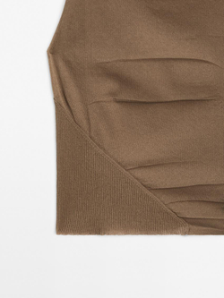 Massimo Dutti Хлопковый топ без рукавов, натуральный