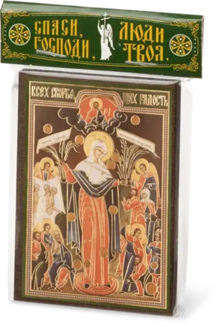 Икона БМ "Всех скорбящих радость" 6х9 на МДФ-6