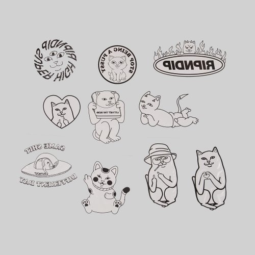 Набор временных татуировок Ripndip Field Of Nerms Temp Tattoo Pack артикул:RND10162 - купить в магазине Дайс