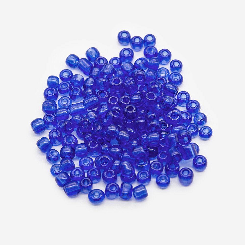 Бисер крафтовый, 4мм, прозрачный, оттенок №012 "Indigo"