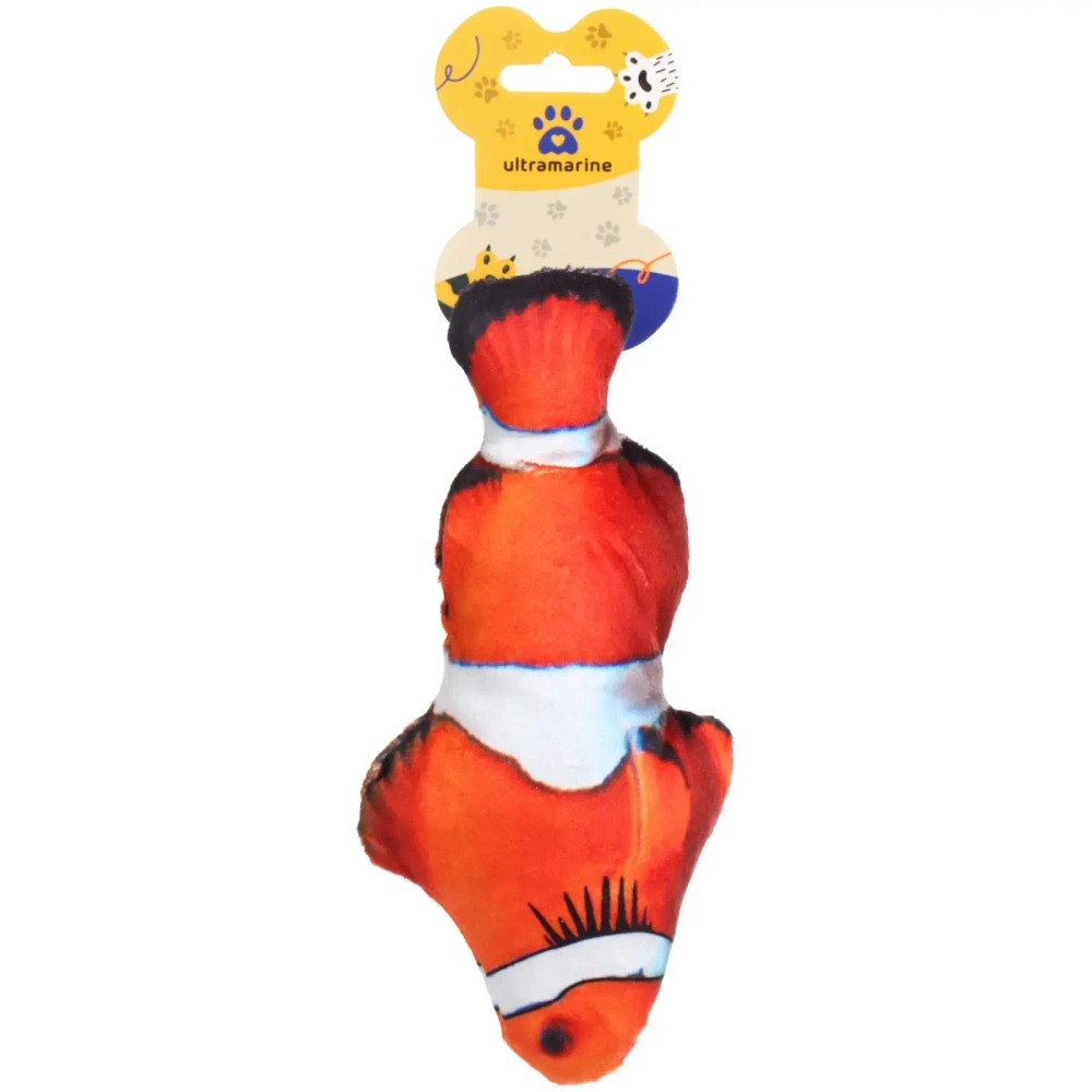 Игрушка для кошек мягкая реалистичная «Рыбка Клоун», 20см/17гр (лейбл)