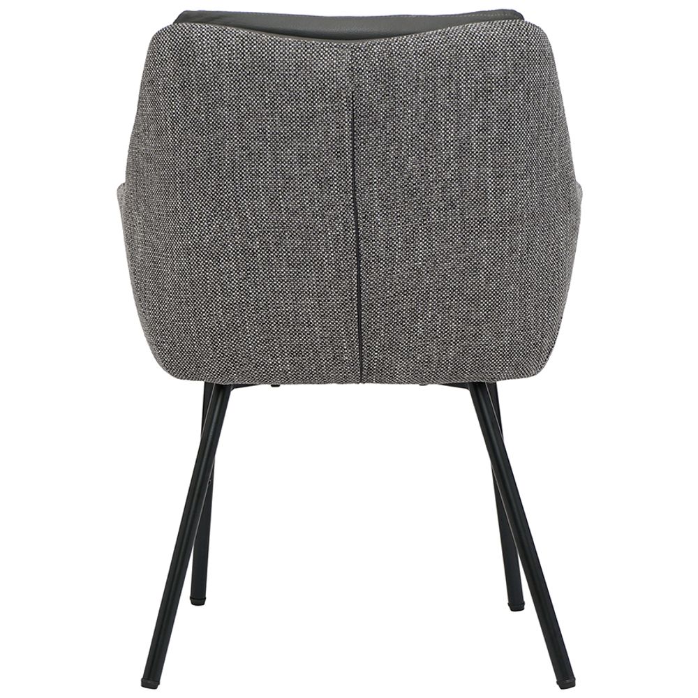 Стул Allar, экокожа, рогожка, серый