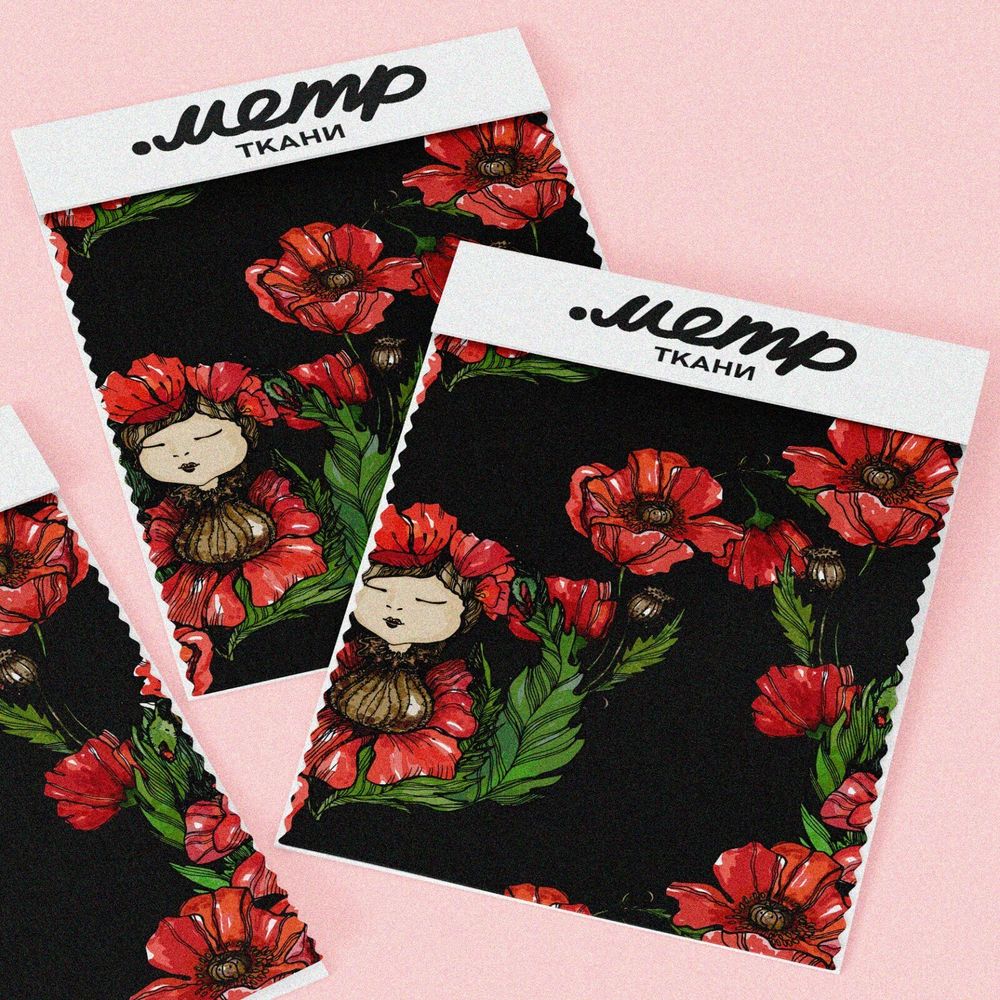 Ткань оксфорд 210 маки