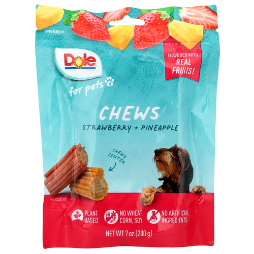 Dole for Pets, жевательные таблетки с клубникой и ананасом, 200 г (7 унций)