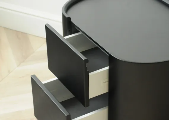 Тумба прикроватная Lagom 2 ящика ширина 60 см (черный)