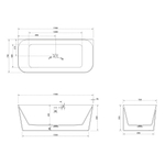 Ванна из искусственного камня ABBER Stein AS9617 белая матовая