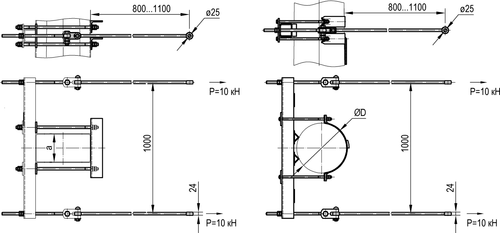 Кронштейн крепления двух фиксирующих тросов