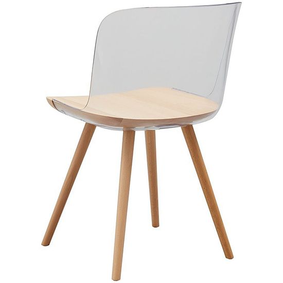 Стул Klam c прозрачной спинкой