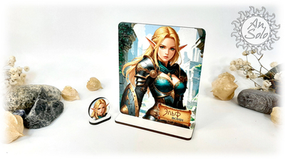 Женский аватар Эльф Воин для настольных игр, ДНД