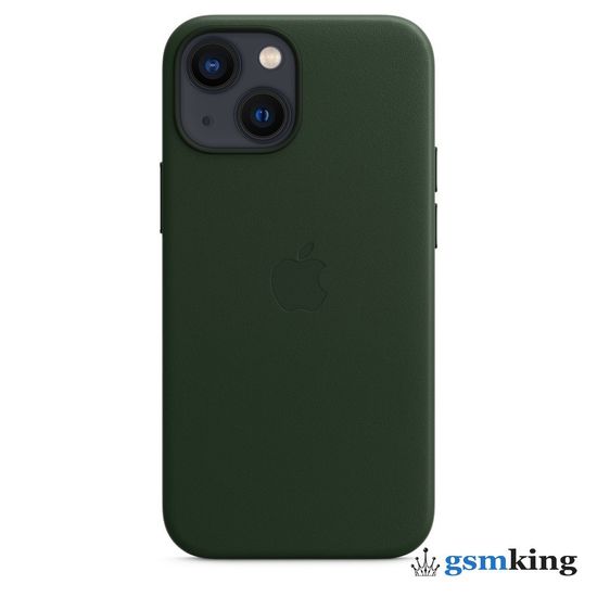 Apple Leather Case with MagSafe iPhone 13 Mini Sequoia Green «Зелёная секвойя» MM0J3ZE/A