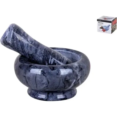 Ступка с пестиком 8.5см черная мрамор