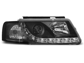 Передние фары VW Passat B5 tru drl black