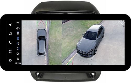 Магнитола для Mitsubishi ASX 2017+ (рамка 10) - Teyes LUX ONE 360 монитор 12.3" 2K QLED на Android 10, Быстрая, CarPlay, 4G SIM-слот, 4 камеры в комплекте