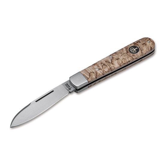 Складной нож Boker 111942 Barlow Prime Maserbirke c клинком из стали Böhler N690, рукоять дерево