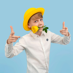 Шляпа Котелок, фетр, Желтый, 56-58 разм.