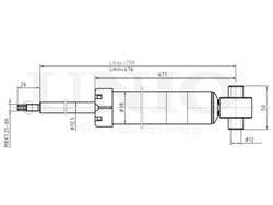 Амортизатор газовый задней подвески UNIO SAB-10729
