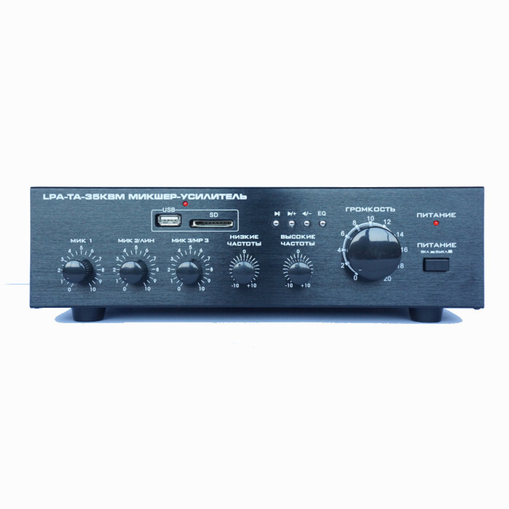 Микшер-усилитель LPA-TA-35KBM трансляционный, настольный, 35 Вт, MP3(USB/SD), черный LS573941 (LP