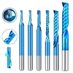 Фреза концевая спиральная однозаходная XCAN, 6х42х70, нано-синее покрытие
