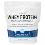 Lake Avenue Nutrition, сывороточный протеин с пробиотиками, без вкусовых добавок, 2,27 кг (5 фунтов)