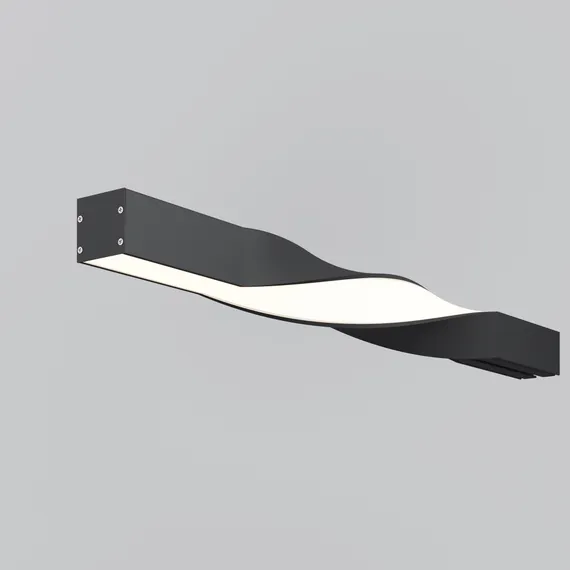 Радиусный профиль 35x35 Скрученный 180° черный Led Strip alm-3535r-b-t-180°-0.5m