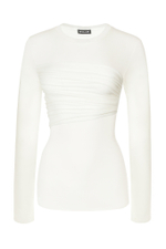 “Silhouette” Лонгслив с драпировкой на груди