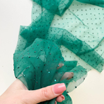 Фатин со стразами Изумрудный