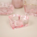 Подсвечник «Тайна любви» 8,5*8,3*3 см, Розовый нежный