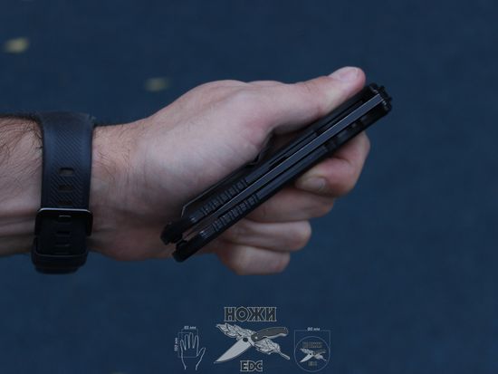 Складной нож НОКС Майор AUS8 (Black) c клинком из стали AUS-8, рукоять G10