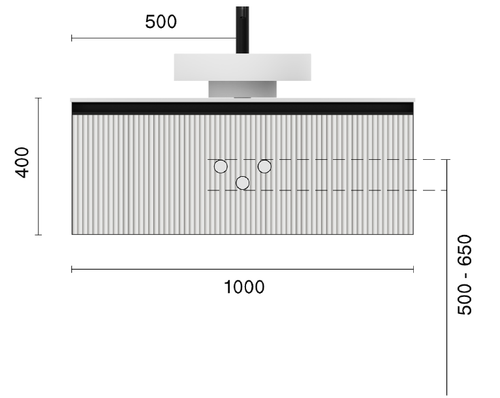 Armadi Art Комплект QUATRO 100 тумба+раковина чаша Calacatta