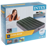 Матрас надувной Intex, 191х99х25 см, 64777, насос внешн, на батар, флок, 136 кг