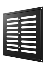 Решетка вентиляционная MER регулируемая 250х250 окраш.сталь Black ERA