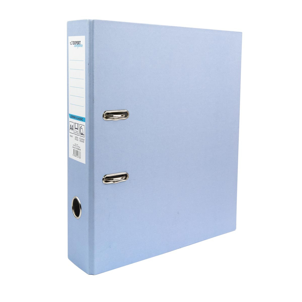 "Expert Complete" Регистратор Pastel/Пастель 75 мм Классик Лёгкий (Classic Lite) A4 арочный механ. лён 2-й сорт васильковый EC1026218