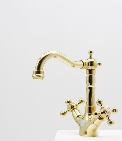 09012-E Смес. для умывальника ЗОЛОТО "GANZER" (10/1шт)