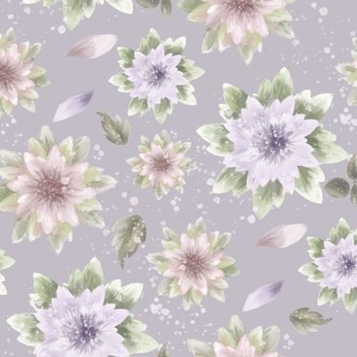 Лилии на сиреневом