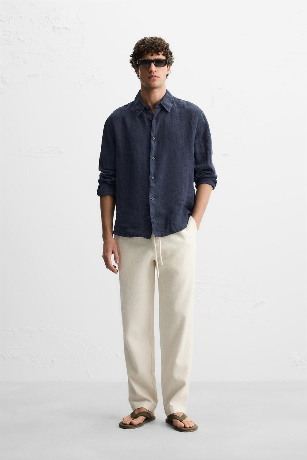 Брюки relaxed fit из рельефной ткани