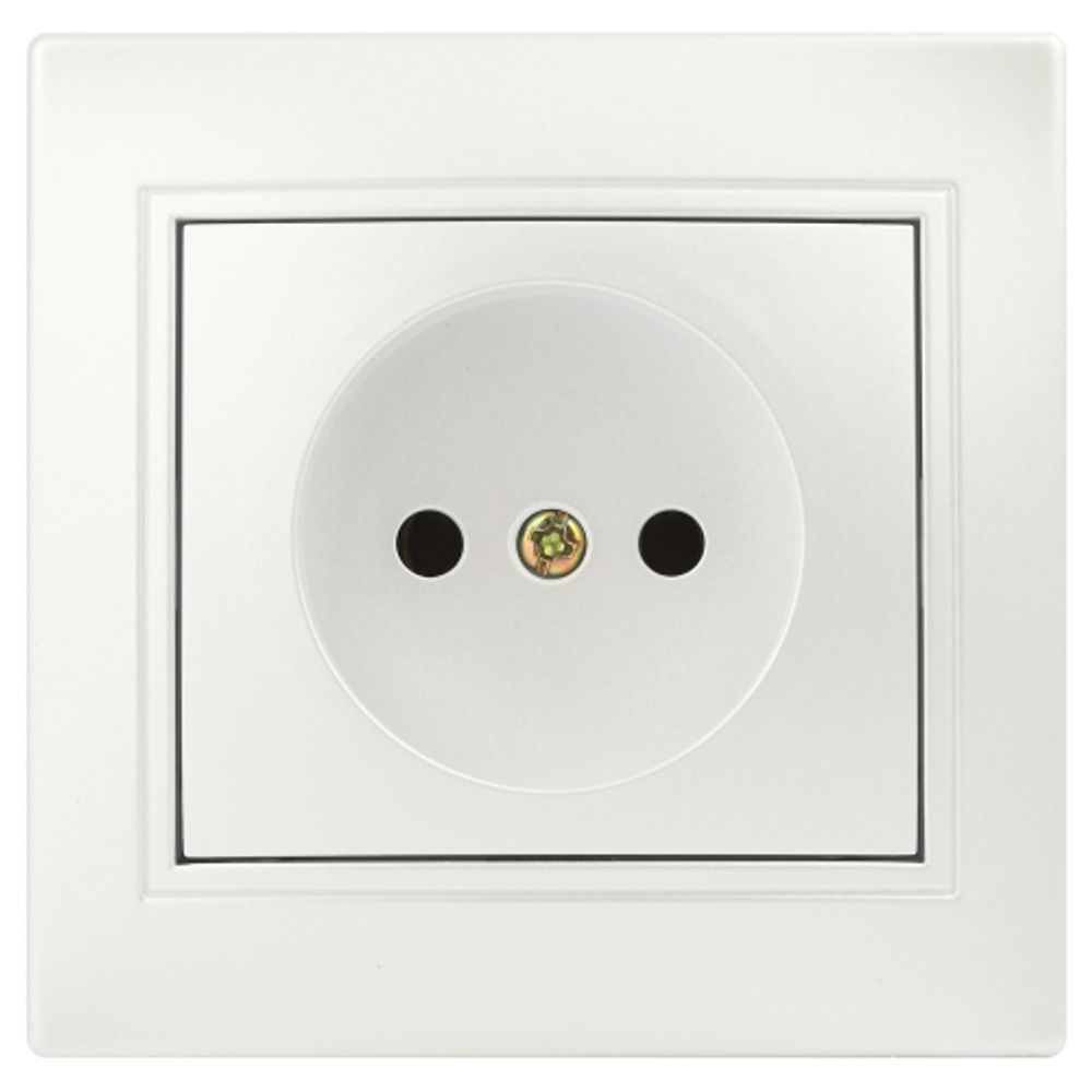 Розетка Intro Plano 1-201-06 без заземления 2P 16А-250В IP20 СУ перламутр