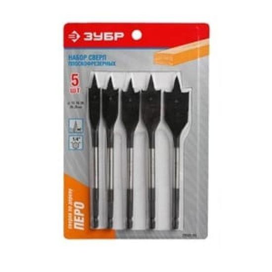 Набор ЗУБР перовых сверл с боковыми подрезателями 29505-Н5
