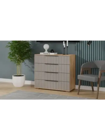 Комод для одежды Мокко матовый 4 ящика 92х41х84 см