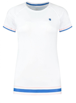 Женская теннисная футболка K-Swiss Tac Hypercourt Round Neck Top - белый