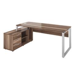 Стол для руководителя с приставной тумбой Атлон  АТЛ12Л / АТЛ12П 1980x1235x760 мм