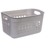Корзина - органайзер универсальная для хранения с ручками «ТРЕВАЛЬ», цвет серый, 31.5*22*17см