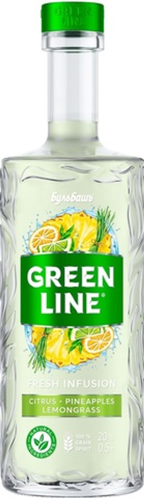 Настойка сладкая Бульбашъ Гринлайн Цитрус Ананас Лемонграсс 0,5 20% (Завод Бульбашъ) Беларусь
